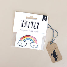 Load image into Gallery viewer, smiley-rainbow-temporary-tattoo-pair