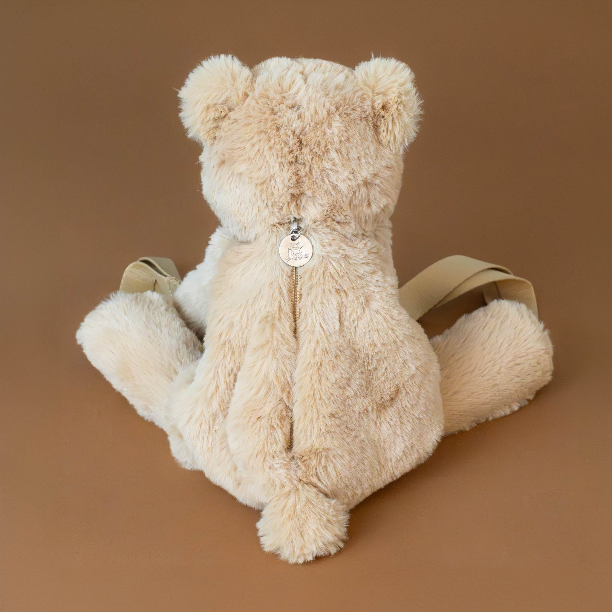 smudge-bear-stuffed-animal-tan-backpack-back-with-zipper