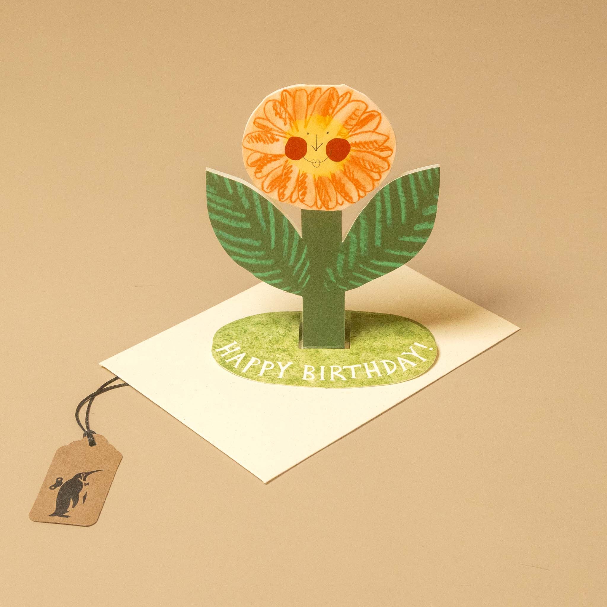 Stand-Up Birthday Flower Greeting Card