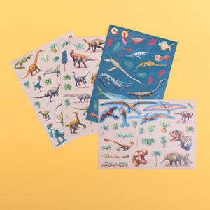 sticker-activity-book-dinos-4-sticker-sheets-with-a-t-rex-prehistoric-fish-plants