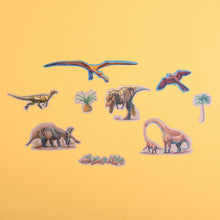 Load image into Gallery viewer, sticker-activity-book-dinos-example-stickers-with-a-t-rex-prehistoric-fish-plants