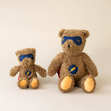 Load image into Gallery viewer, superhero-ted-bear-small-and-large-stuffed-animals-with-lightnight-bolt-symbol-on-front