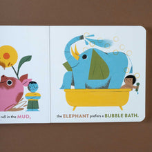 Load image into Gallery viewer, illustration-of-blue-elephant-in-a-bubble-bath