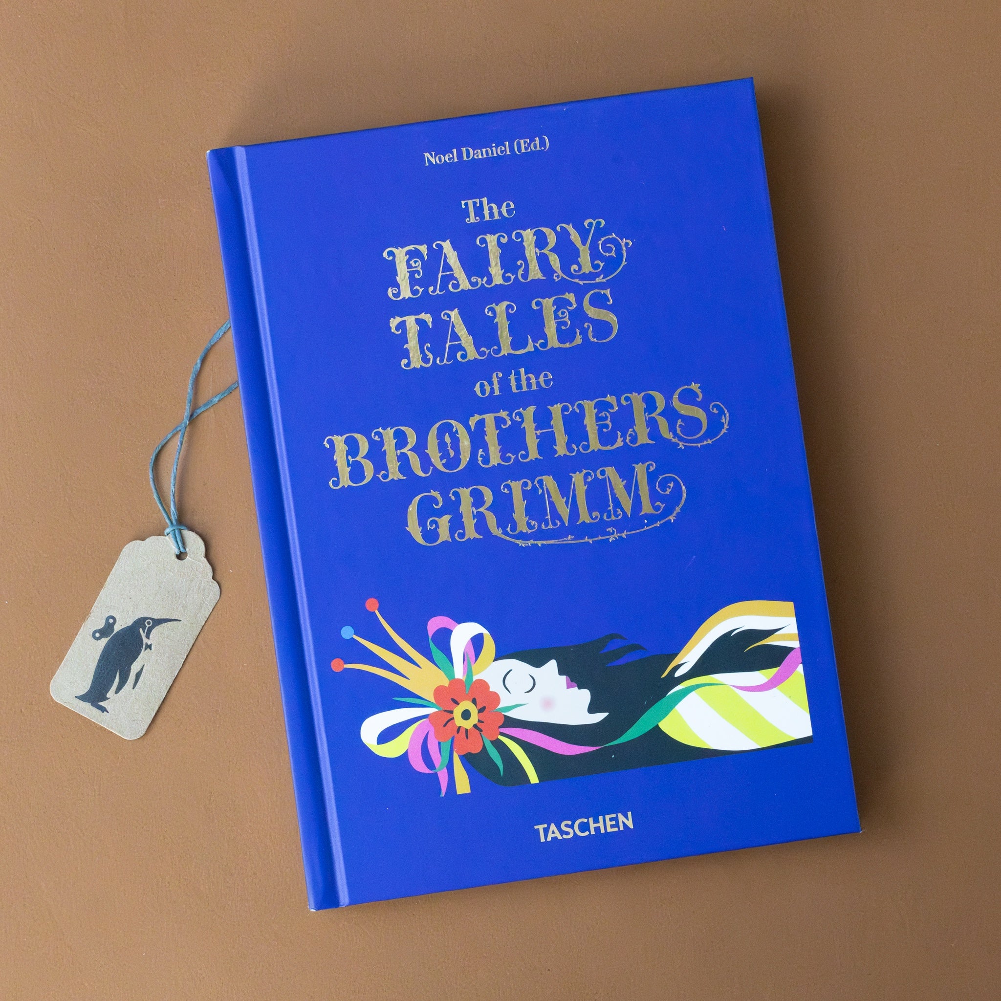 the-fairy-tales-of-brothers-grimm-bright-blue-cover-with-silver-foil-text