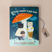 Load image into Gallery viewer, the-littlest-familys-big-day-board-book-with-a-kitten-family-under-a-red-mushroom