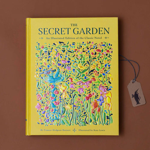 the-secret-garden-an-illustrated-edition-with-bright-yellow-cover-adorned-with-colorful-flowers-in-a-garden