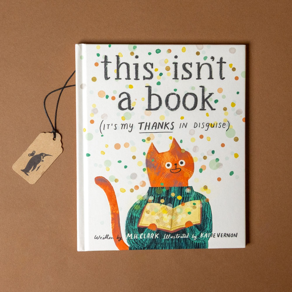 this-isnt-a-book-its-my-thanks-in-disguise with a cat illustration on a brown background.