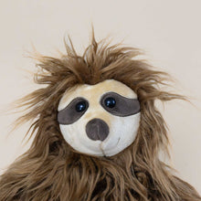 Load image into Gallery viewer, trudel-trude-li-sloth-long-brown-fur-and-sweet-smiling-face