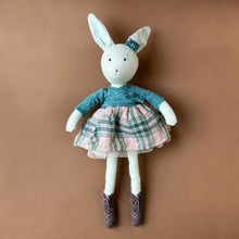 Load image into Gallery viewer, Victorine the Rabbit | Pink Plaid Skirt Outfit doll