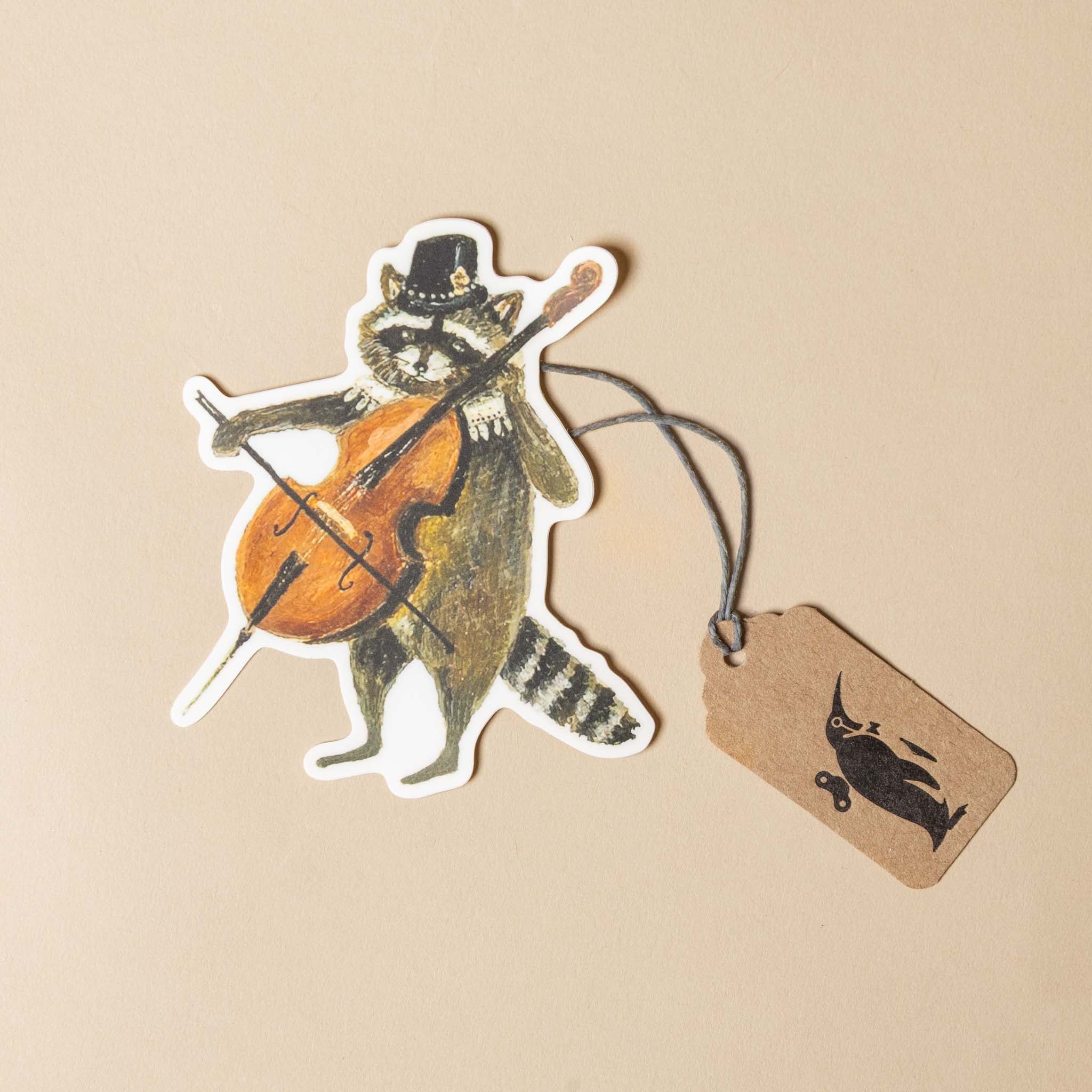 vinyl-die-cut-sticker-cellist-raccoon