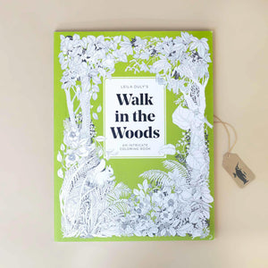 walk-in-the-woods-an-intricate-coloring-book-green-cover-with-flora-and-fauna-in-black-and-white