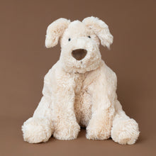 Load image into Gallery viewer, sandy-colored-wanderlust-puppy-stuffed-animal-sitting