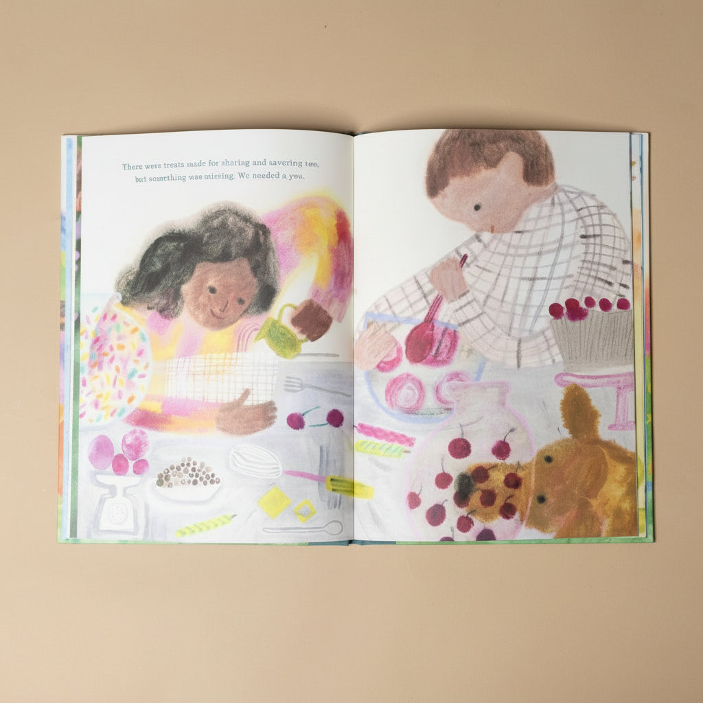 we-needed-a-you-book-text-and-illustration-showing-treats-being-made-and-sharing