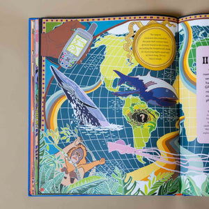 illustrations-of-whales-rainbow-orangutan-over-a-globe
