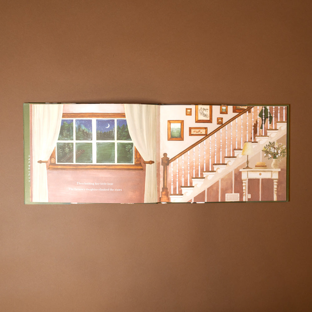 what-do-sheep-count-book-open-page with- girl-climbing-up-stairs-and-text