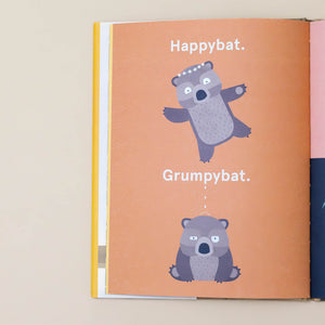 happybat-grumpybat-with-illustrations-of-the-wombat-in-those-states-on-an-orange-page