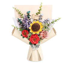 Load image into Gallery viewer, wooden-3-d-flower-bouquet-puzzle-completed