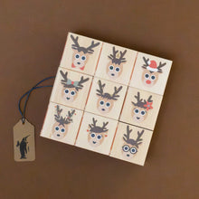 Load image into Gallery viewer, wooden-block-set-reindeer-ninet-blocks