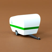 Load image into Gallery viewer, wooden-candycar-green-and-white-pinecone-camper