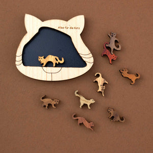 Wooden Cats Puzzle | Miniature