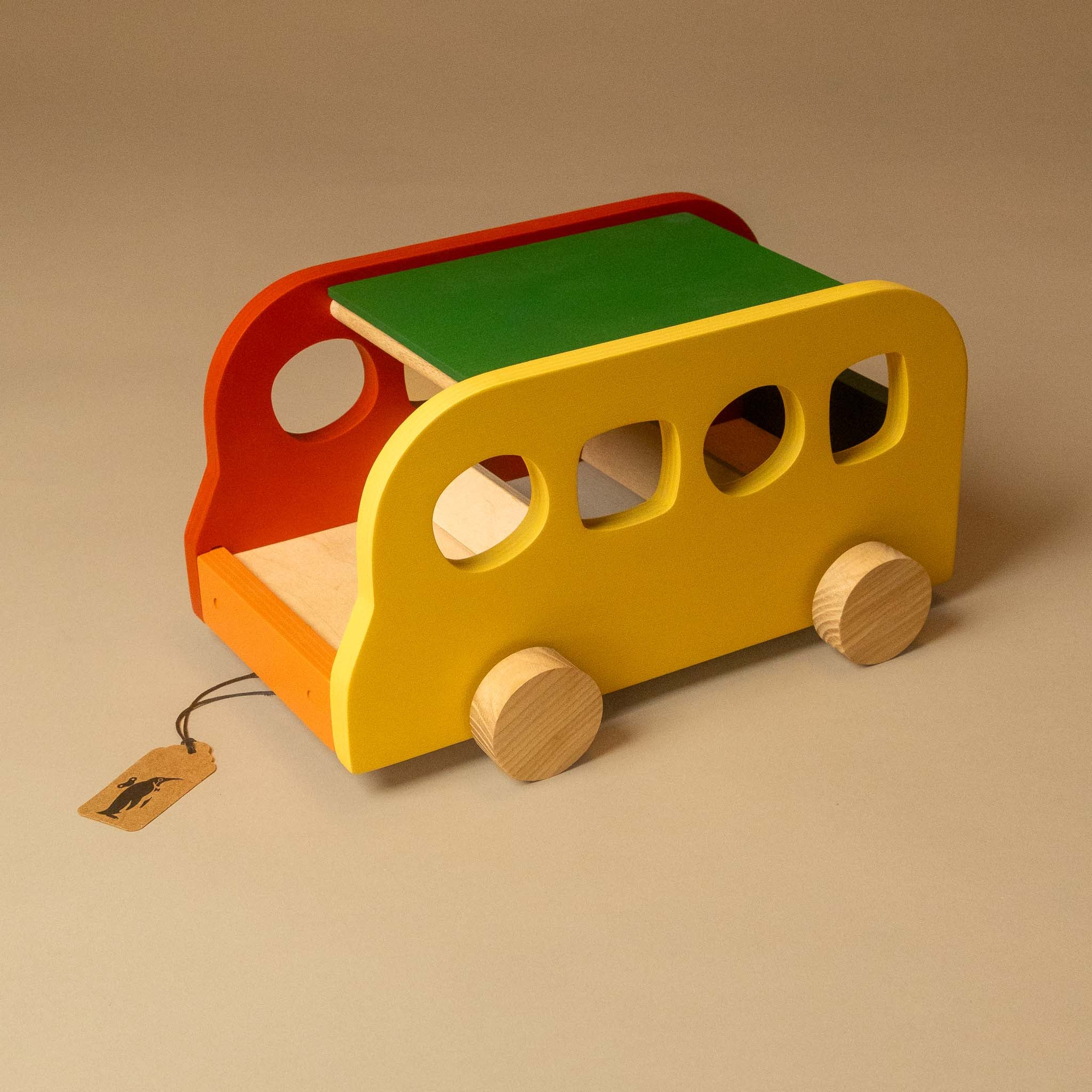 Wooden Color Block Bus