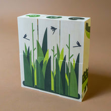 Load image into Gallery viewer, swamp-grasses-and-dragonflys-pattern-on-blocks