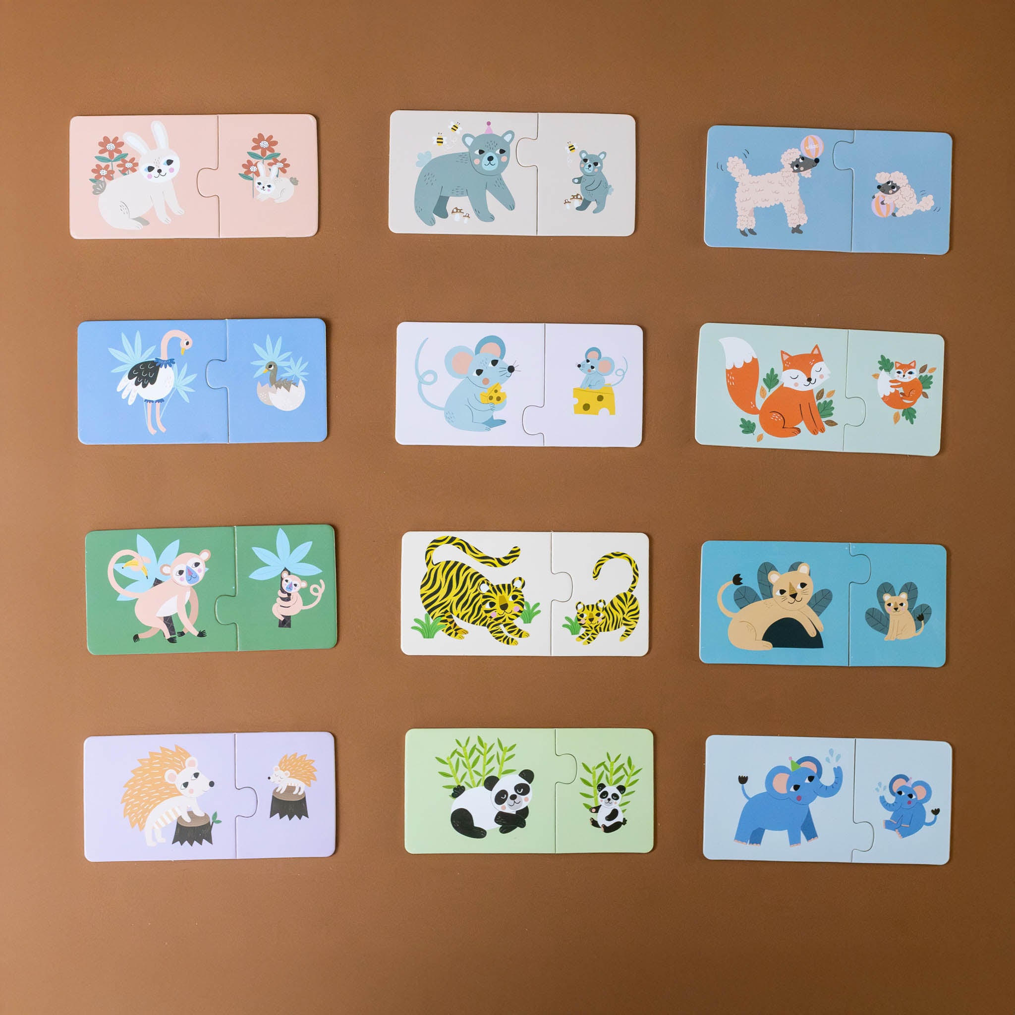 wooden-mama-and-me-puzzle-pairs-all-displayed-including-elephant-pandas-foxes-koala