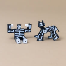 Load image into Gallery viewer, wooden-micro-cubebot-black-skeleton-and-dog
