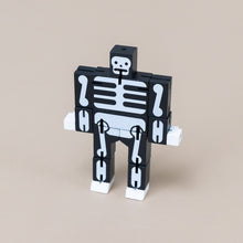 Load image into Gallery viewer, wooden-micro-cubebot-black-skeleton-standing