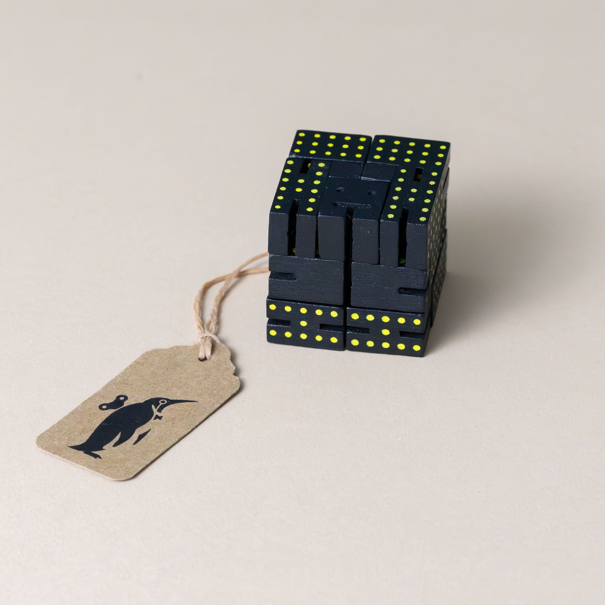 Wooden Micro Cubebot | Yellow Dot