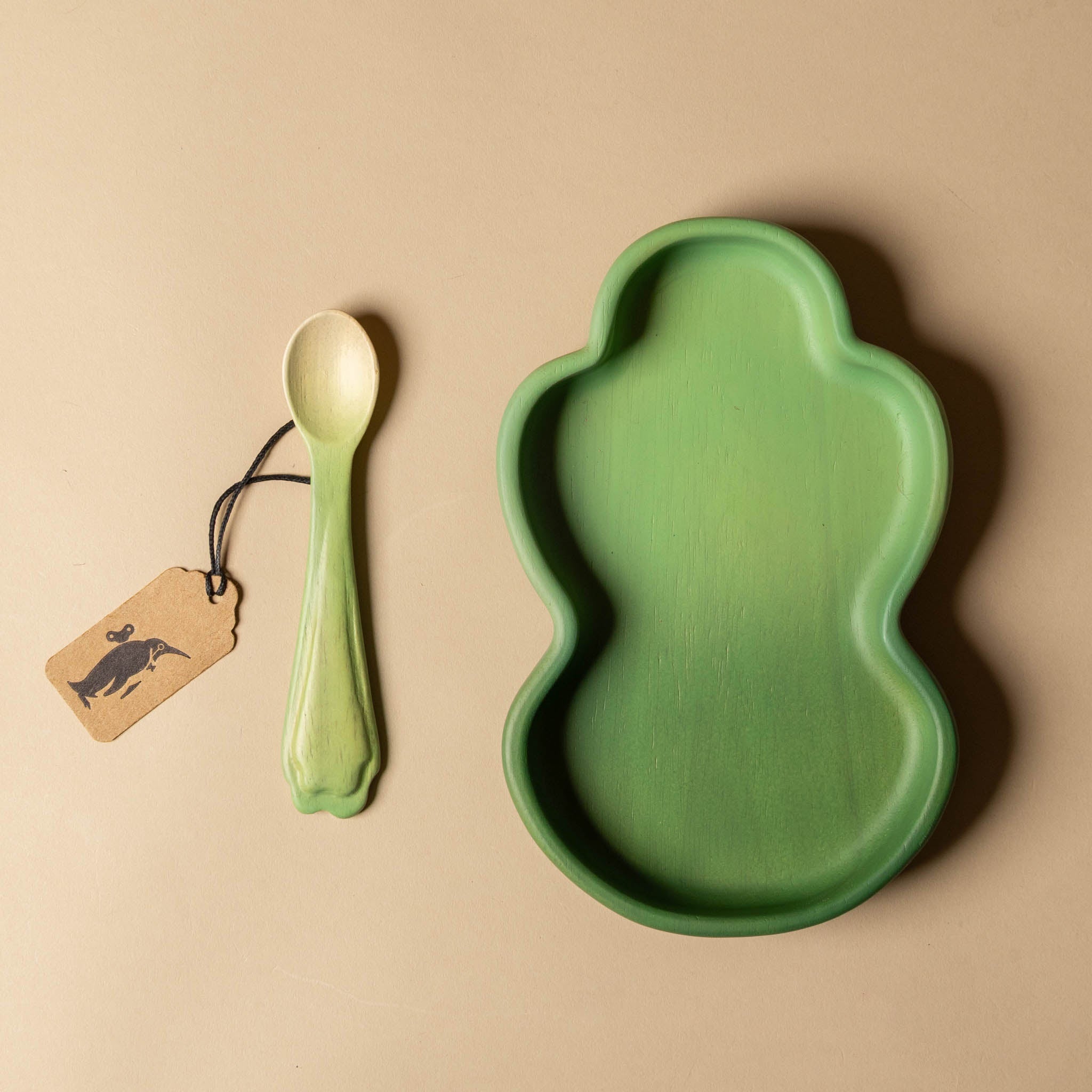 Wooden Plate & Spoon Set | Kale