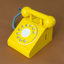 Load image into Gallery viewer, wooden-pretend-play-pay-phone-yellow