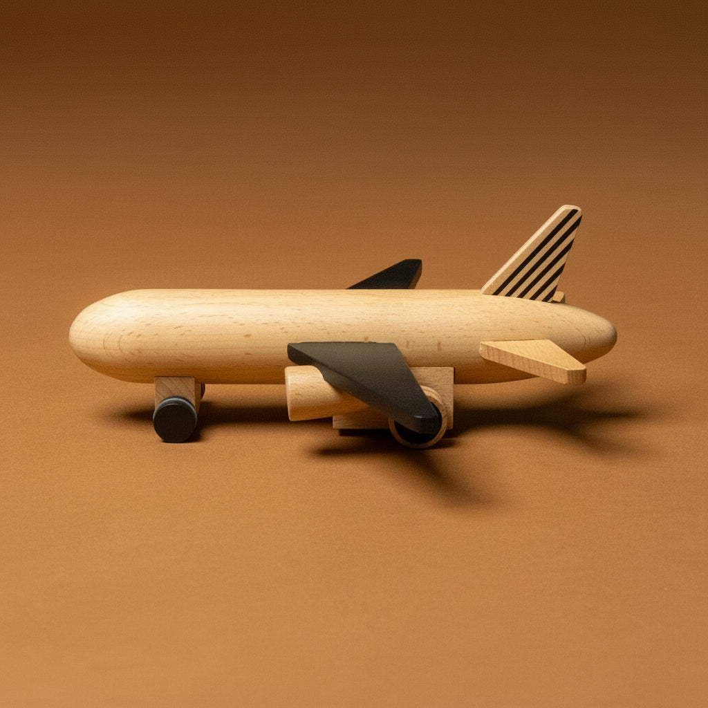 wooden-pull-and-go-jet-airplane-black-side-with-striped-tail