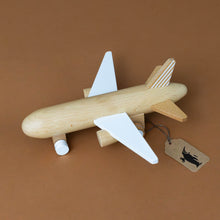 Load image into Gallery viewer, wooden-pull-and-go-jet-airplane-white