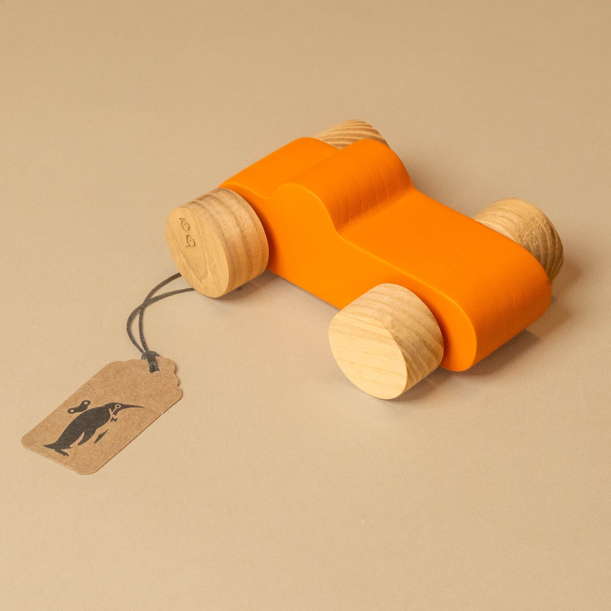 Wooden Puzzle Car | Orange