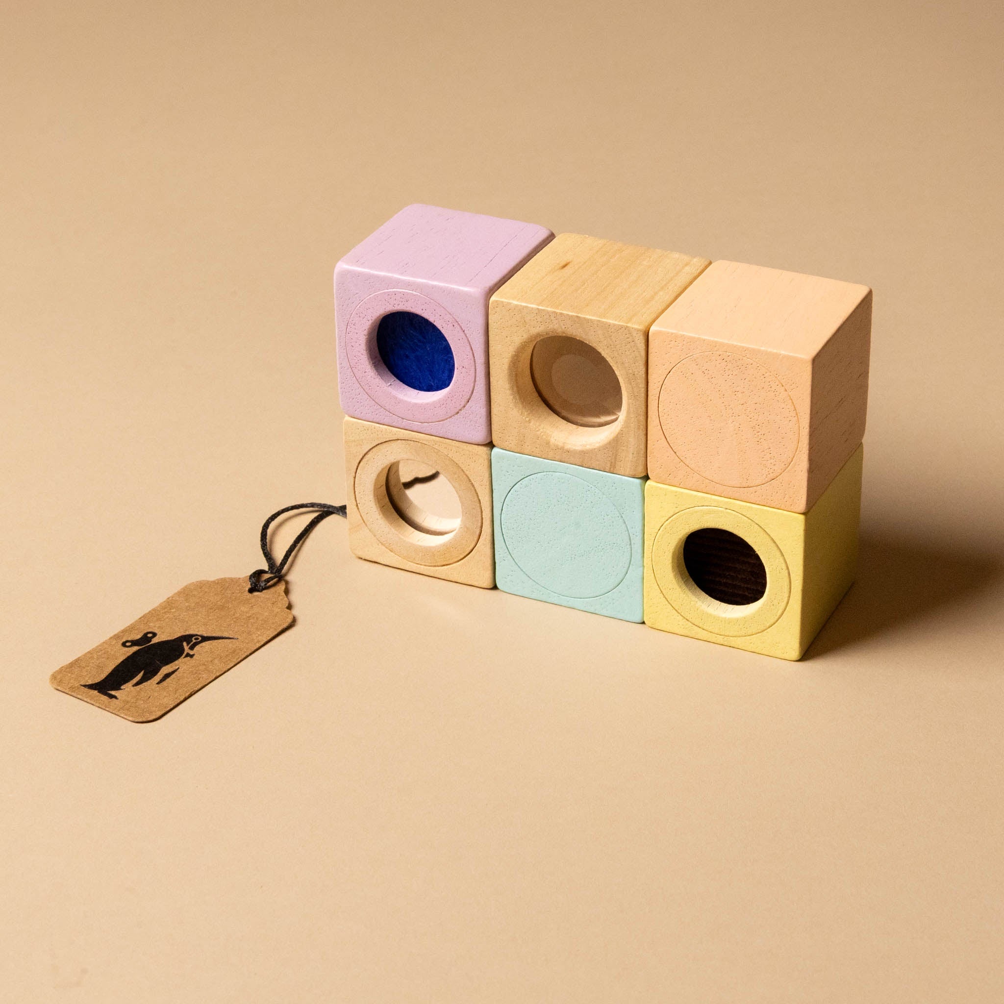 Wooden Sensory Block Set | Pastel