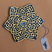 Load image into Gallery viewer, wooden-star-labyrinth-puzzle-natural-stain-top