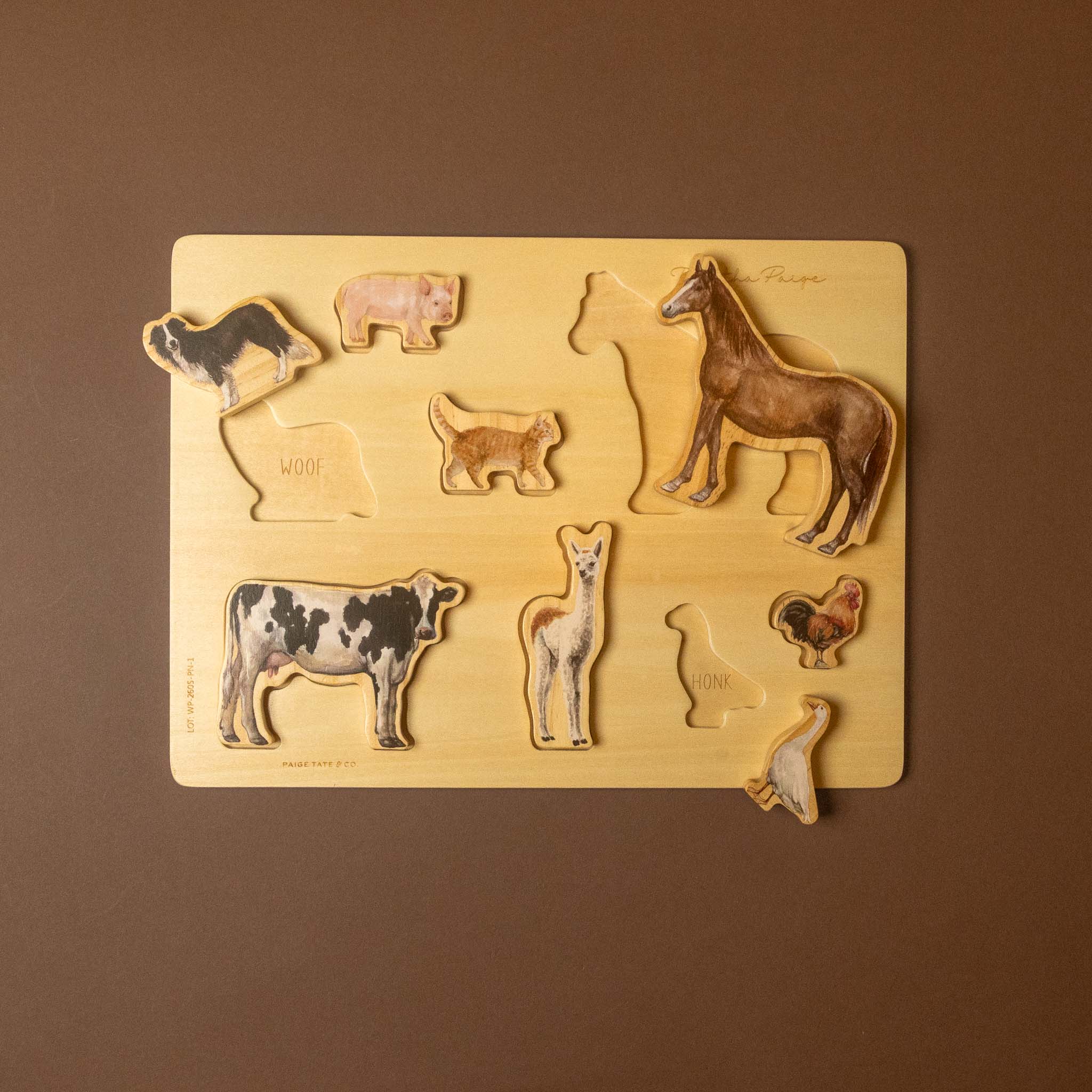 Wooden Tray Puzzle | Farm Animals