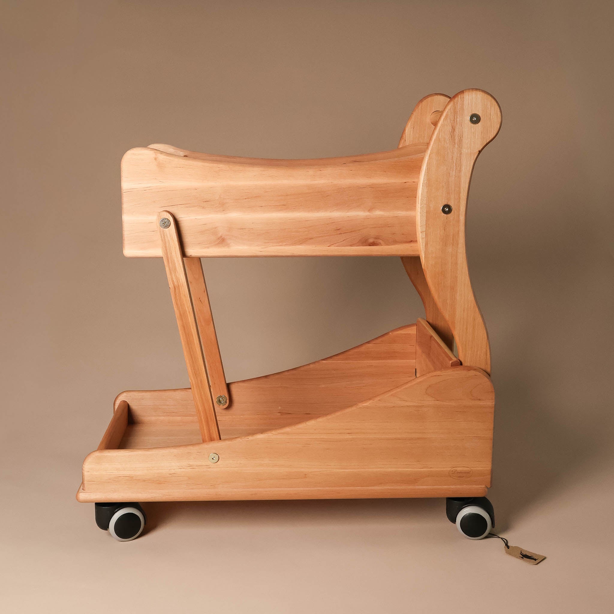 wooden-two-tier-shopping-cart