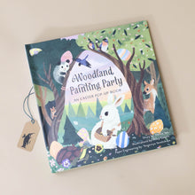 Load image into Gallery viewer, woodland-painting-party-pop-up-book-cover-with-a-forest-full-of-woodland-creatures