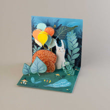 Load image into Gallery viewer, inside-card-snail-with-bunch-of-colorful-balloons