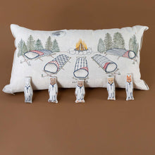 Load image into Gallery viewer, Embroidered Pocket Pillow | Woodland Stargazers