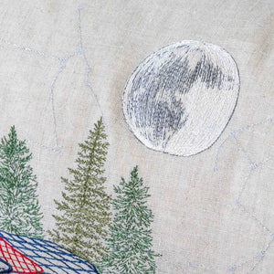 Embroidered Pocket Pillow | Woodland Stargazers