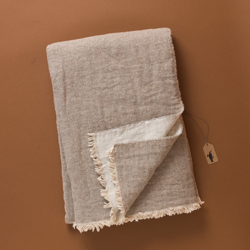 Wool Plaid Blanket | Oak