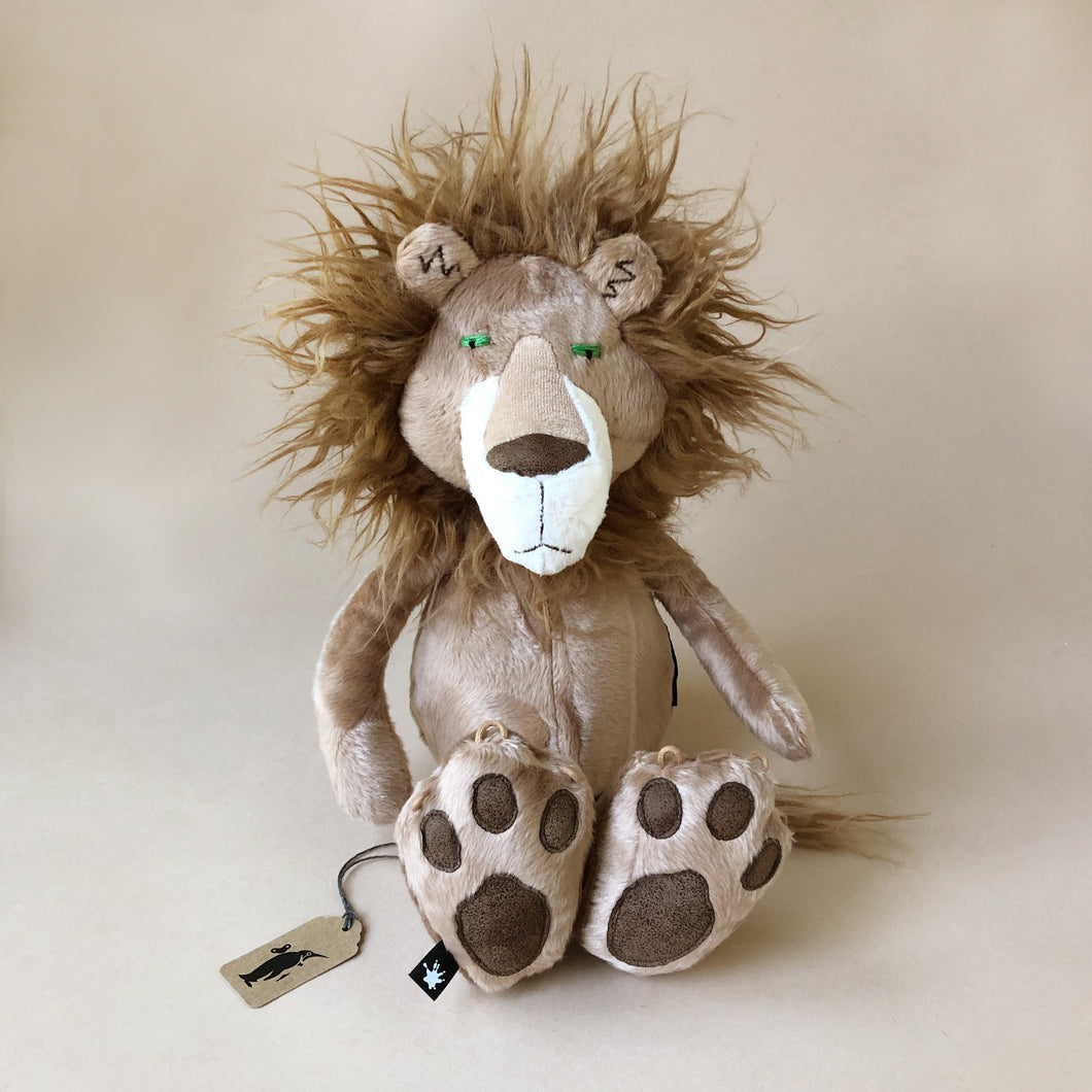 stuffed-lion-with-wild-mane-and-green-eyes