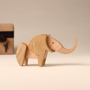 Wooden Magnetic Elephant Play Set
