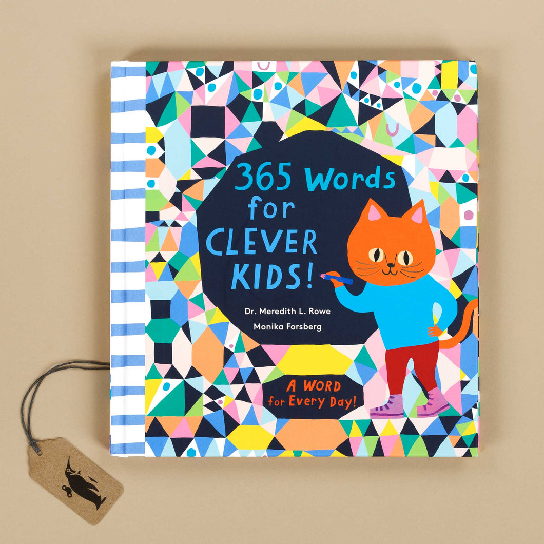365-words-for-clever-kids-hard-cover-book-front-colorfully-illustrated-featuring-orange-cat