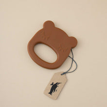Load image into Gallery viewer, chocolate-brown-baby-teether-in-bear-shape