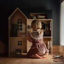 Load image into Gallery viewer, child-playing-in-wooden-doll-house
