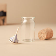Load image into Gallery viewer, blue-striped-top-with-glass-jar